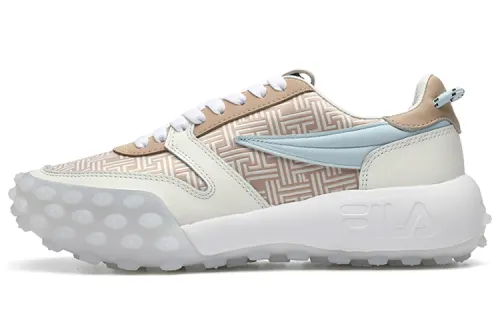 FILA Fashion Sneakers Lace Up Low top Running Shoes Women's White Cuban Sand
