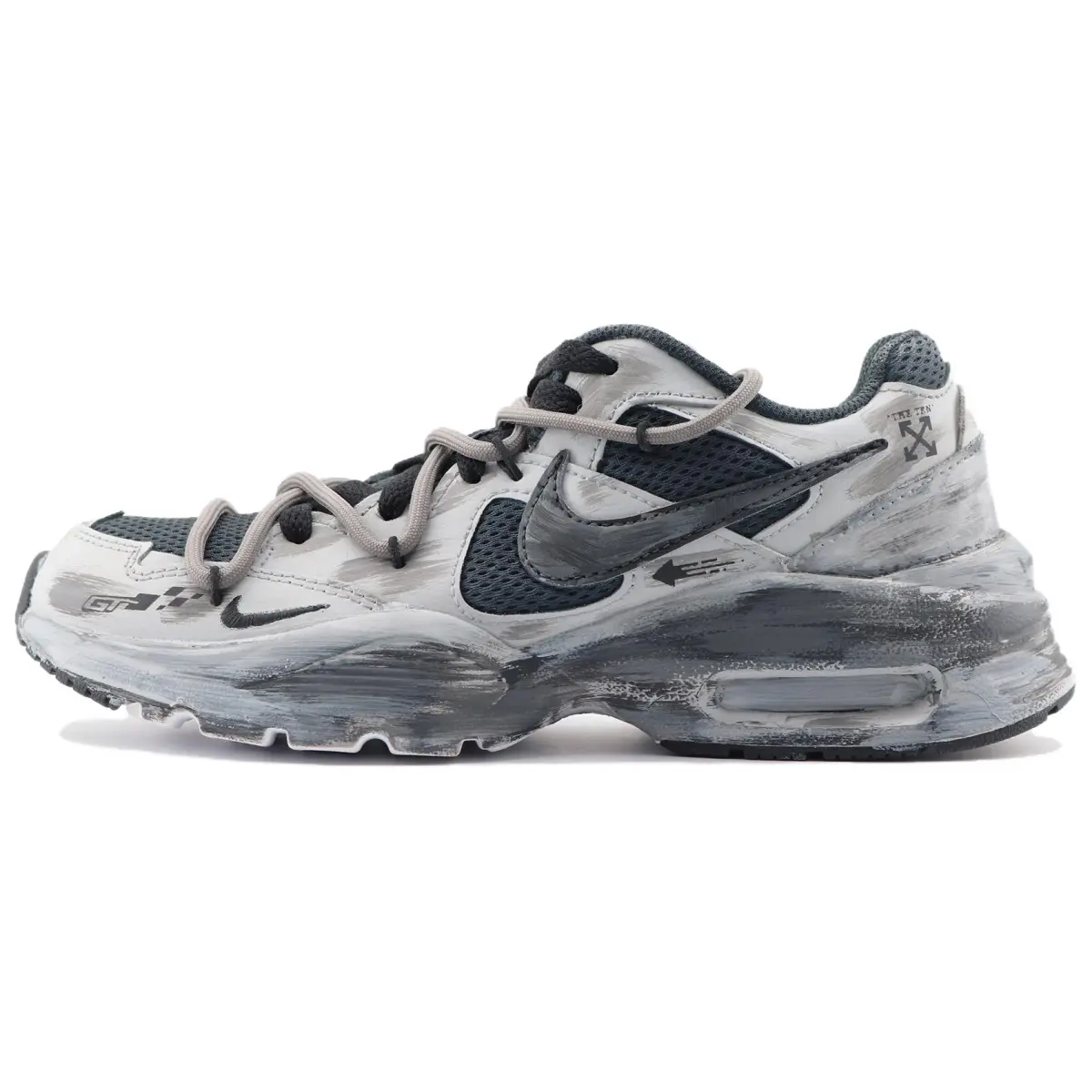Nike Air Max Fusion Cushioning, Wear Resistant Low top Running Shoes Women's Black Gray