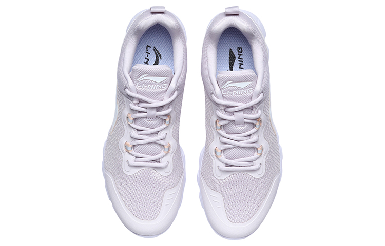 Li Ning Cushioning Breathable Low top Running Shoes Women’s Light Gray Purple