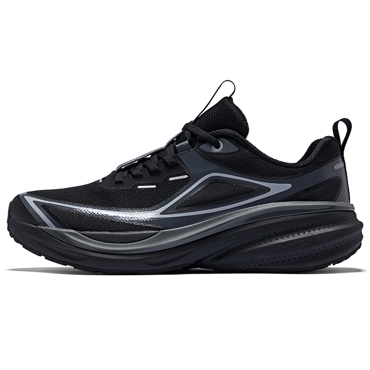 Erke Vertical 1.0 Fabric Cushioning Rebound Cushioning Rebound Low top Running Shoes Men’s Jet Black Carbon Gray