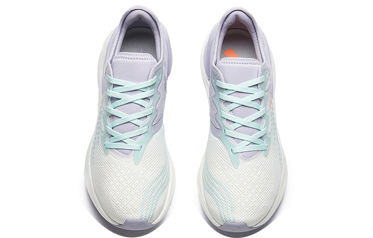ANTA Tron 2.0 Running Shoes Women’s Low Top Ivory White/Ice Pink Blue/Light Purple Gray