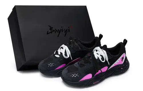 FILA Mars 2 Mars 2.0 811 Manufacturing, Tide Barbie Pink, Special Shoe Box Low top Casual Shoes Men's Black Pink White