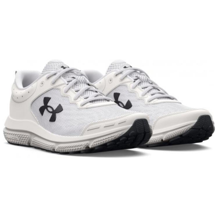 Under Armour Lace Up Cushioning Abrasion Resistant Cushioning, Wear Resistant Low top Running Shoes Unisex White