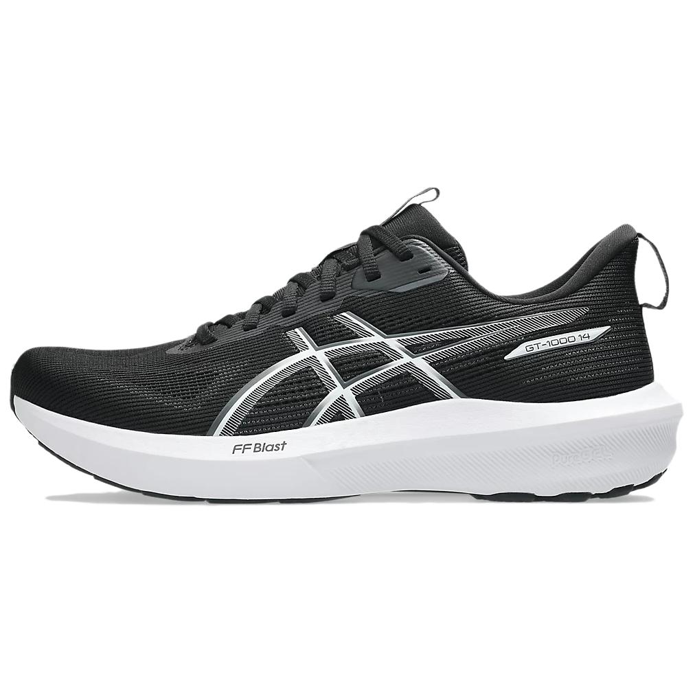 Asics GT 1000 14 Abrasion Resistant Breathable Low top Running Shoes Men’s Black White