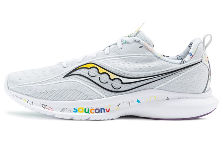 Кроссовки Saucony Kinvara 13 (бело-желто-черные)