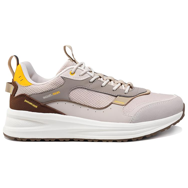 PEAK Slip Resistant Abrasion Resistant Slip Resistant Abrasion Resistant Low top Running Shoes Men’s Ivory Yellow