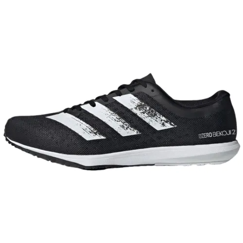 Adidas Adizero Bekoji 2 Slip Resistant, Abrasion Resistant, Breathable Low top Running Shoes Unisex Black White
