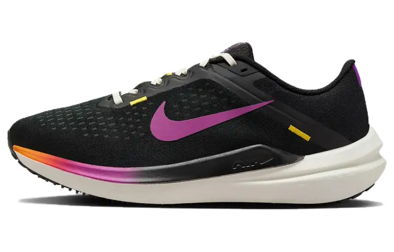 Nike Air Winflo 10 Slip Resistant Abrasion Resistant Low top Running Shoes Women's Black Purple