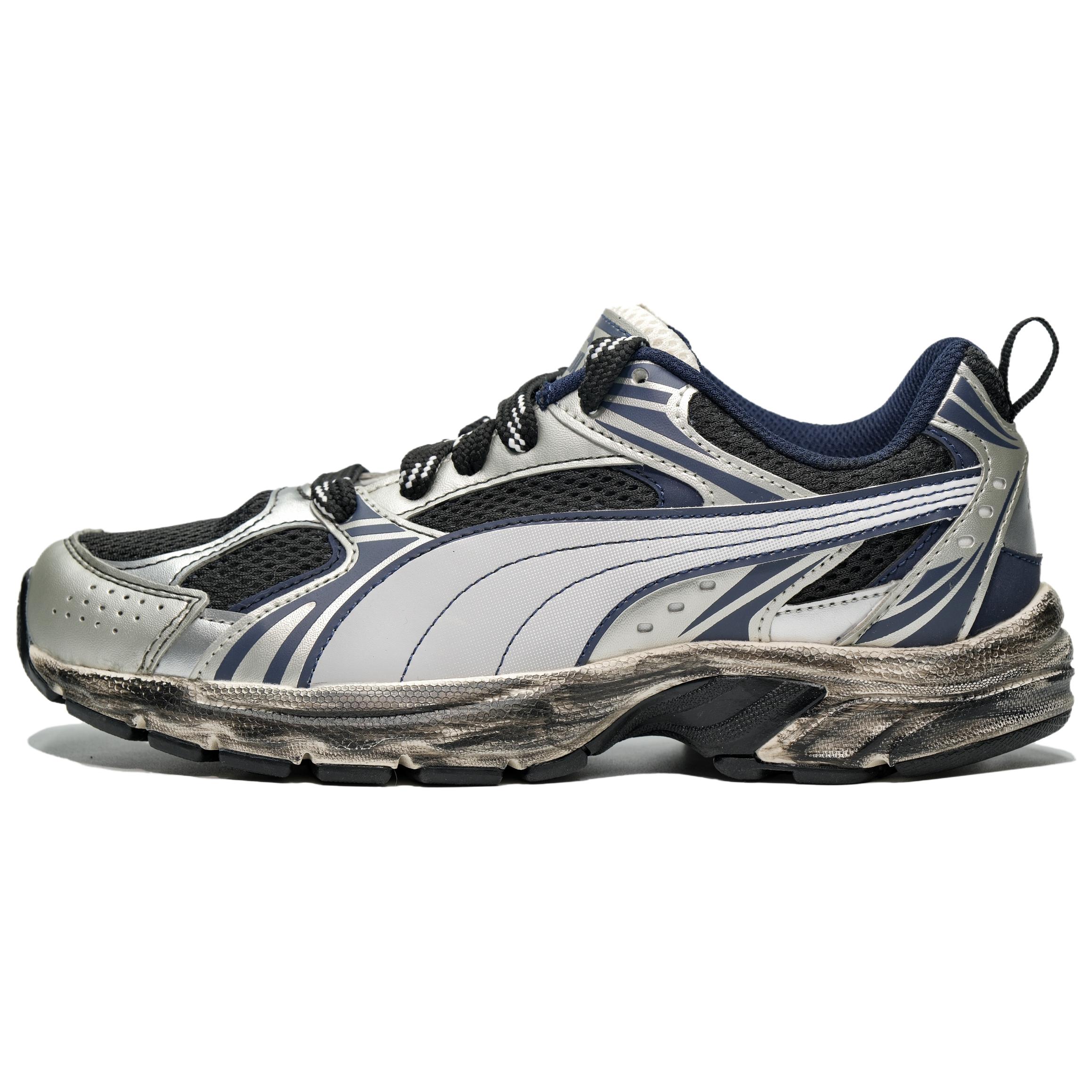 PUMA Milenio Cushioning Slip Resistant Cushioning Slip Resistant Low top Running Shoes Unisex White Silver