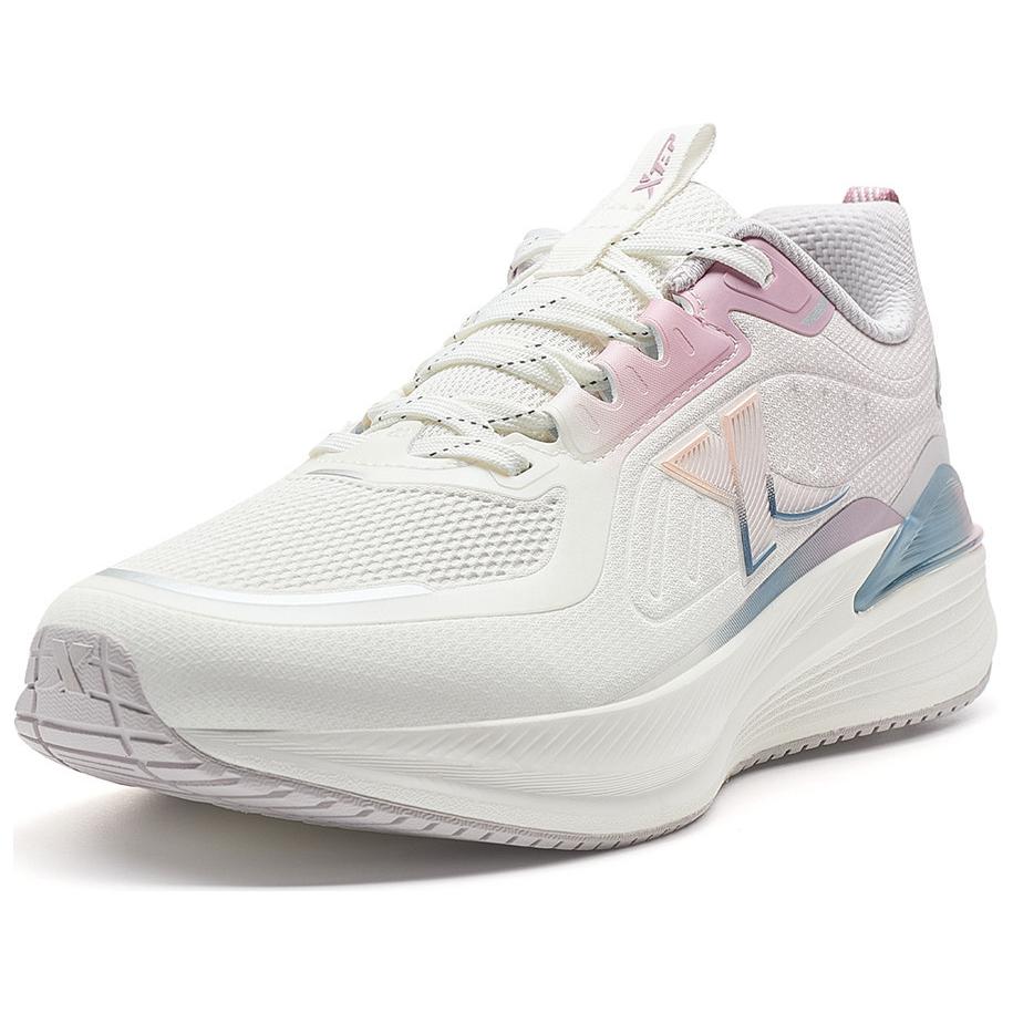 XTEP Slip Resistant Abrasion Resistant Low top Casual Running Shoes Women’s White Gray Pink