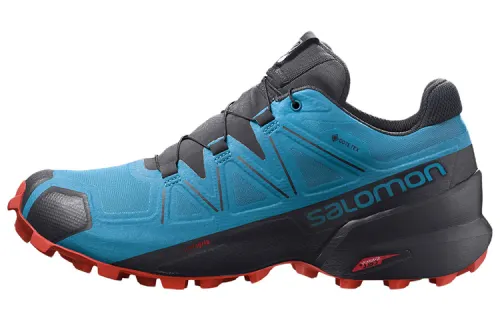 SALOMON Speedcross 5 Comfortable Abrasion Resistant Low top Running Shoes Men's Blue Black