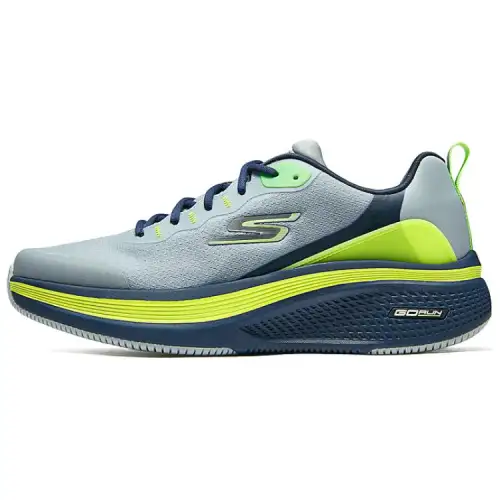 Skechers Breathable Lightweight Support Balance Anti Rollover Cushioning Low top Casual Running Shoes Men's Gray Blue