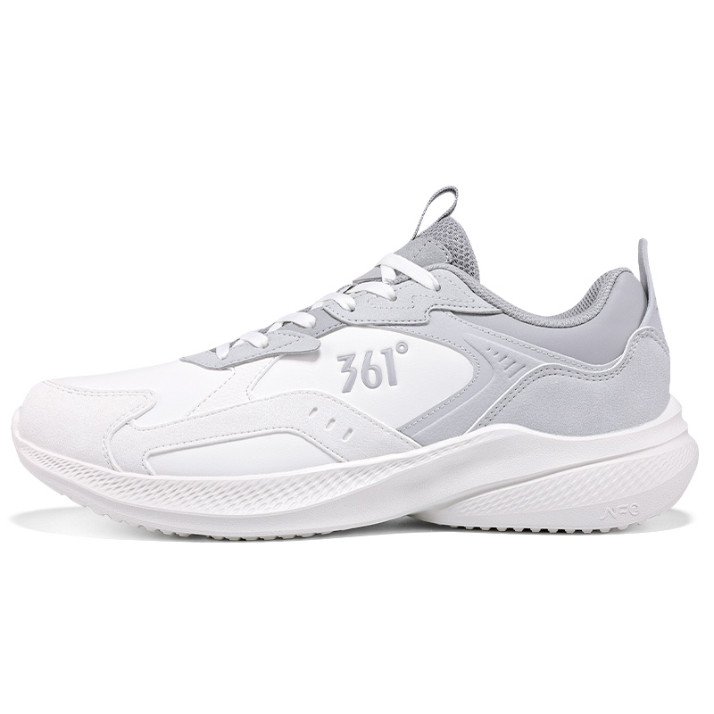 361° Wear resistant And Lightweight Low top Running Shoes Men’s White Gray