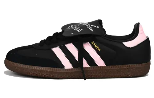 Adidas Originals SAMBA OG Slip Resistant Low top Skateboard Shoes Unisex Black Pink
