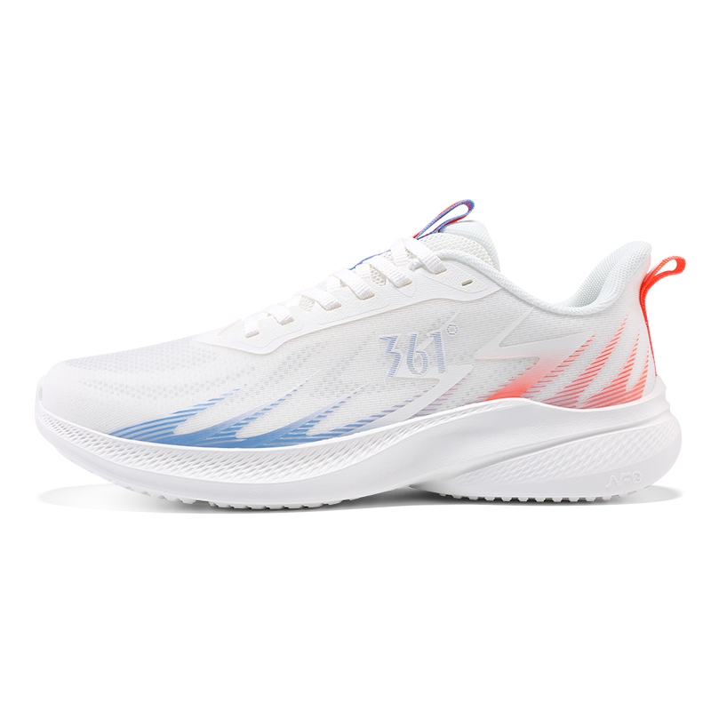361° Abrasion Resistant Breathable Low top City Commuting Running Shoes Men’s White Red Blue