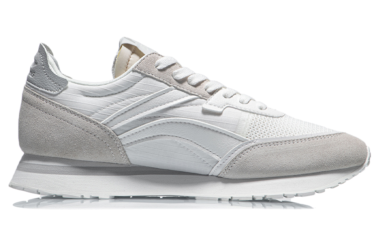 Li Ning ChengFeng Cushioning Slip Resistant Abrasion Resistant Lightweight Low top Running Shoes Men’s Mist White