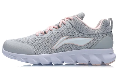 Li Ning Cushioning Breathable Low top Running Shoes Women's Microcrystalline Gray