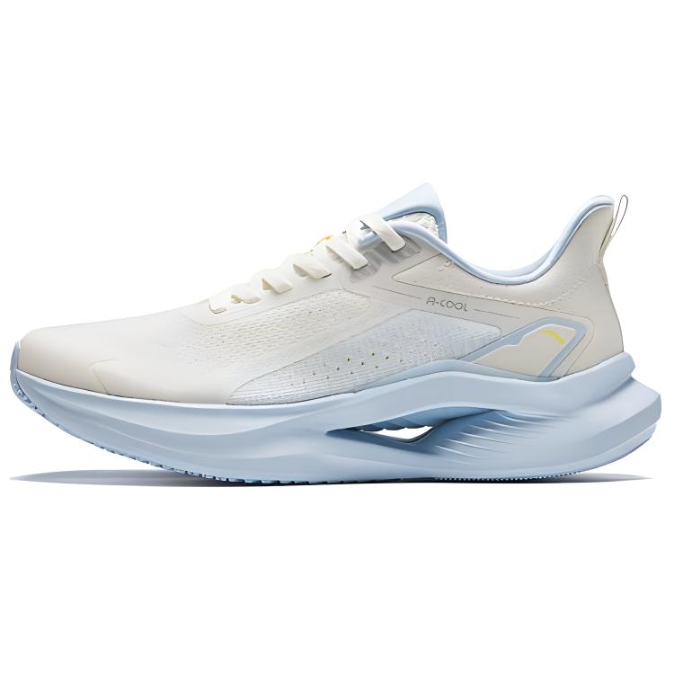 Anta Breathing Run Versatile Fabric Cushioning Breathable Lightweight Low top Casual Running Shoes Women’s White Blue
