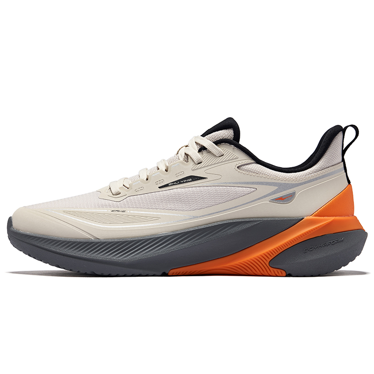 Erke Shadow 3 Cushioning Rebound Low top Training City Commuting Running Shoes Men’s Pumice Gray Grapefruit Brown