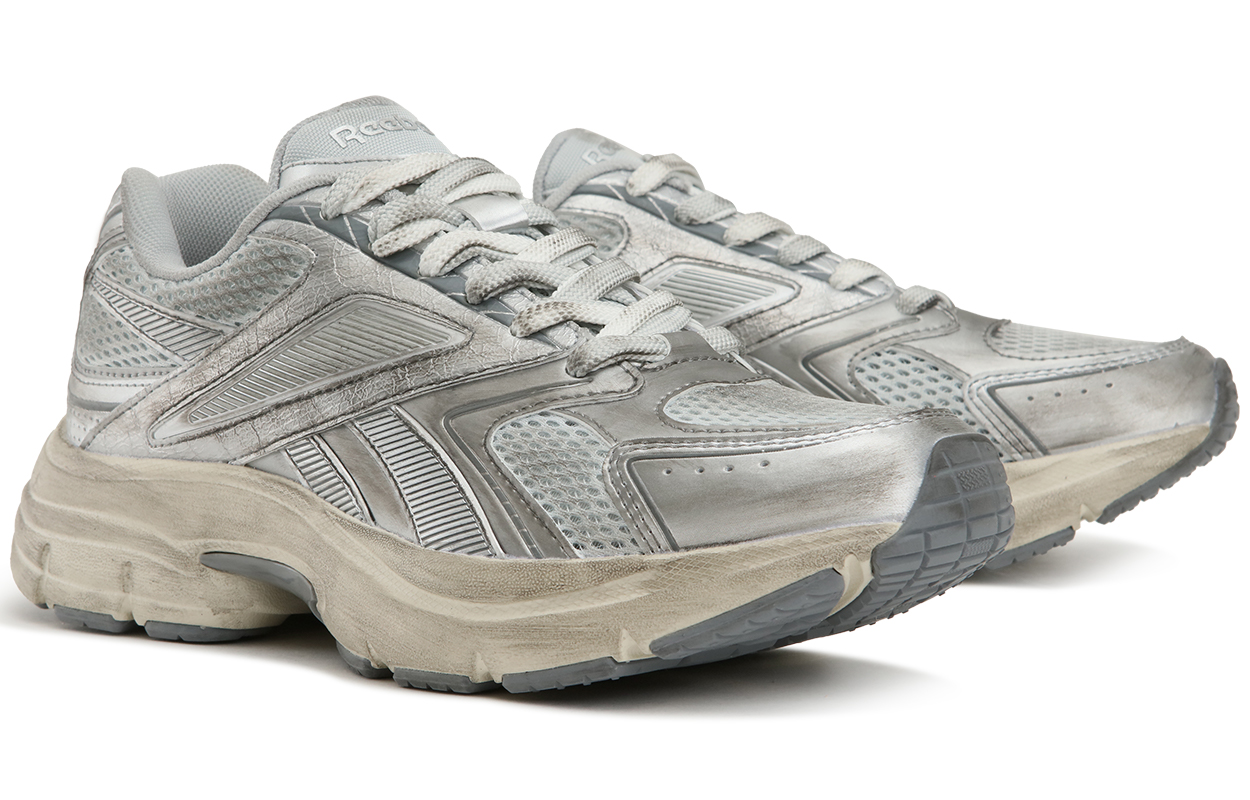 Reebok Low top Running Shoes Unisex Gray Silver
