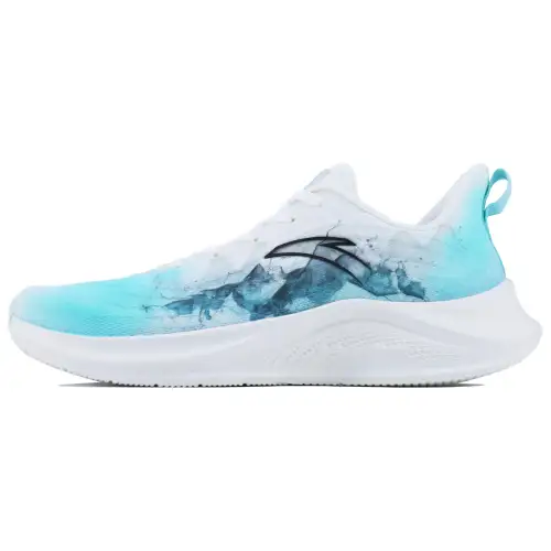 Anta Slip Resistant Abrasion Resistant Slip Resistant Abrasion Resistant Low top Casual Running Shoes Men's White Cyan