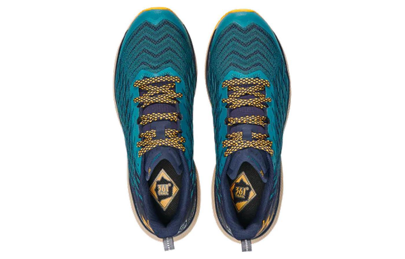 361° Cushioning Slip Resistant Abrasion Resistant Low top Running Shoes Men’s Blue Green
