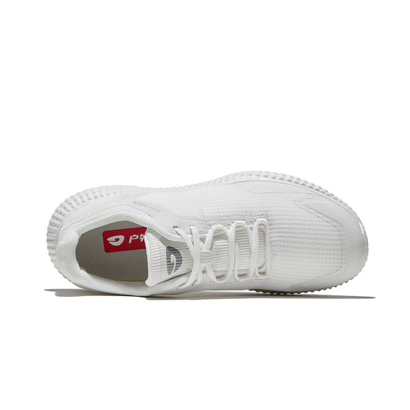 HOT POTATO Cushioning Abrasion Resistant Breathable Lightweight Low top Casual Running Shoes Unisex White