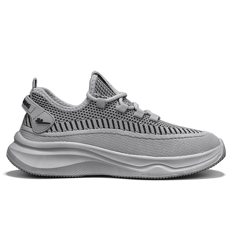 Binary Cushioning Rebound Lightweight Breathable Slip Resistant Low top Running Shoes Men’s Gray