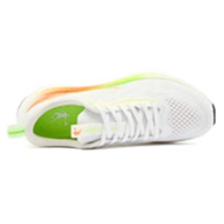 QIAODAN Flying Speed 3LITE Running Shoes Men’s Low Top White Orange Green