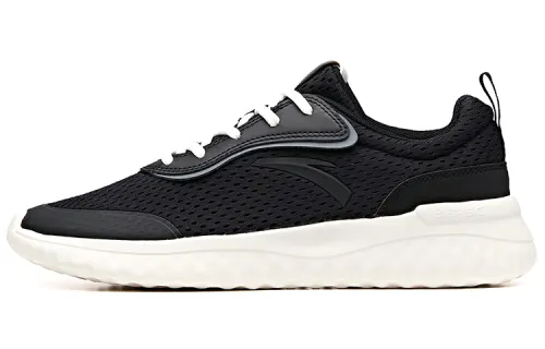 Anta Fabric Slip Resistant, Abrasion Resistant, Breathable Low top Running Shoes Men's Black