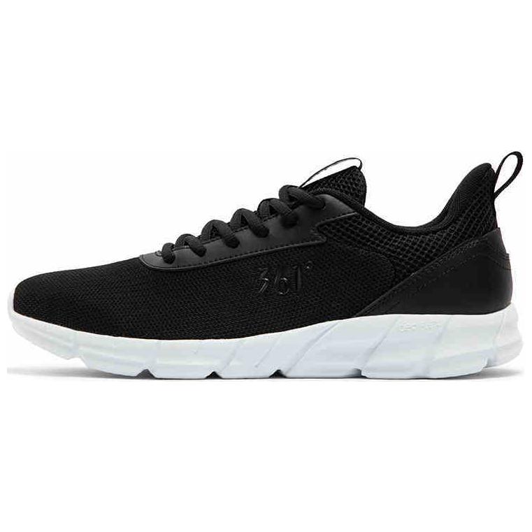 361° Slip Resistant, Breathable, Lightweight Low top Sprint Running Shoes Men’s Black White