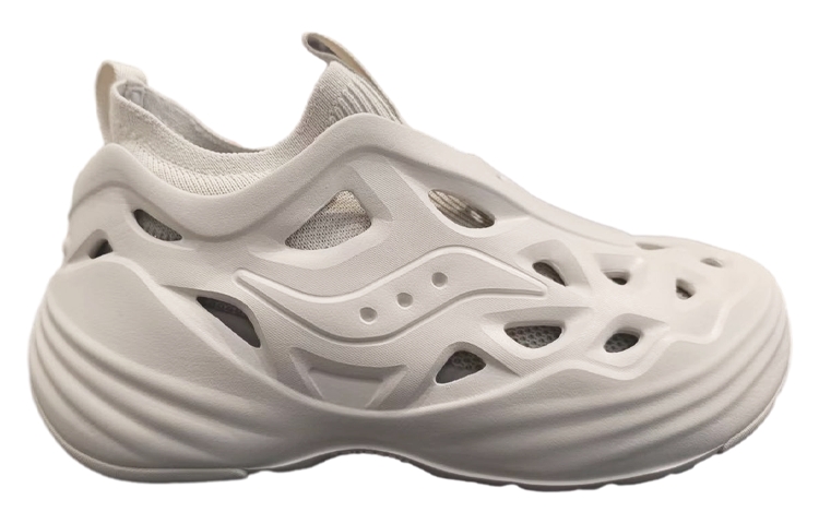 Saucony FOAM WEB Lightweight And Breathable Low top Running Shoes Unisex Light Gray