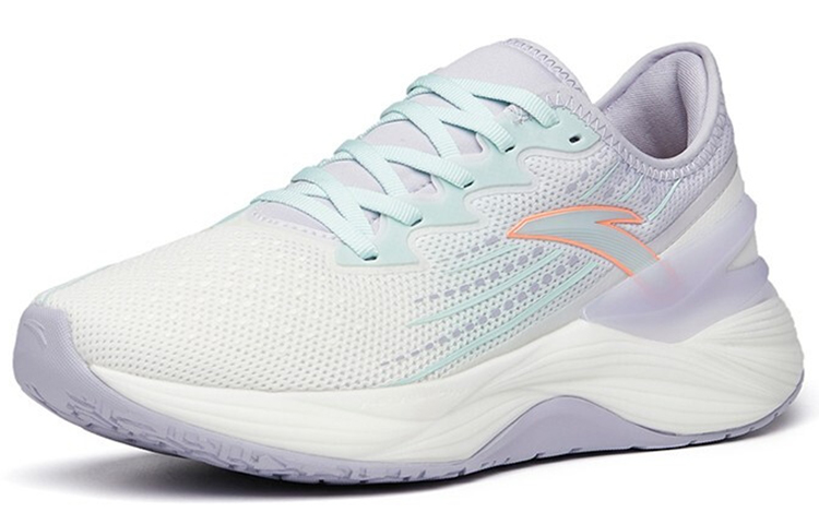 ANTA Tron 2.0 Running Shoes Women’s Low Top Ivory White/Ice Pink Blue/Light Purple Gray