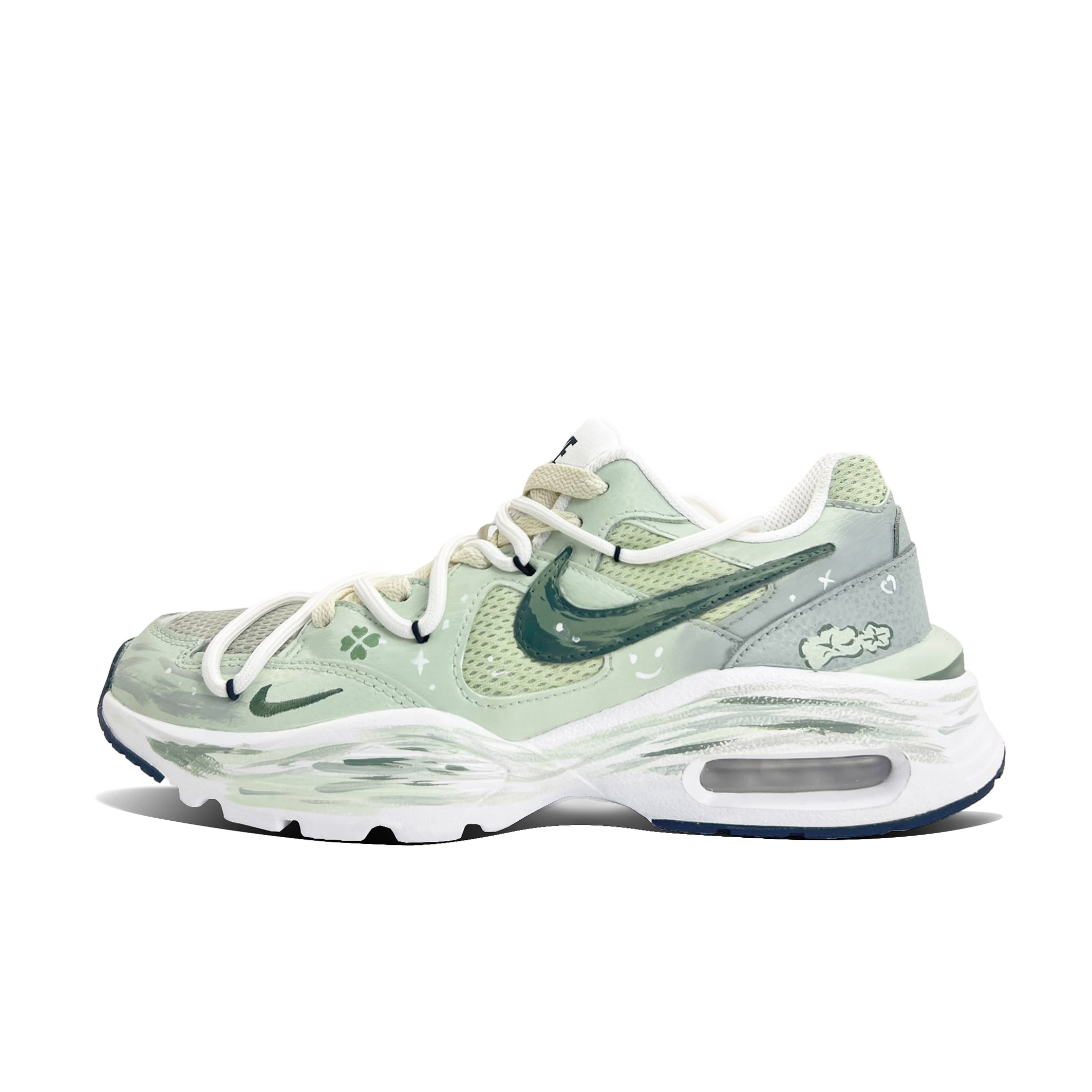 Nike Air Max Fusion Abrasion Resistant Low top Athletic Shoes Women’s Green