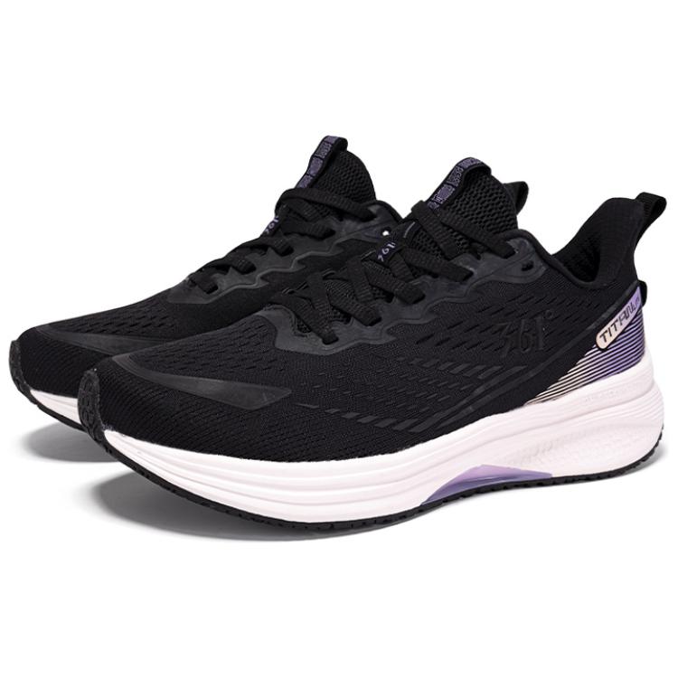 361° Slip Resistant Abrasion Resistant Slip Resistant Abrasion Resistant Low top Running Shoes Women’s Black Purple