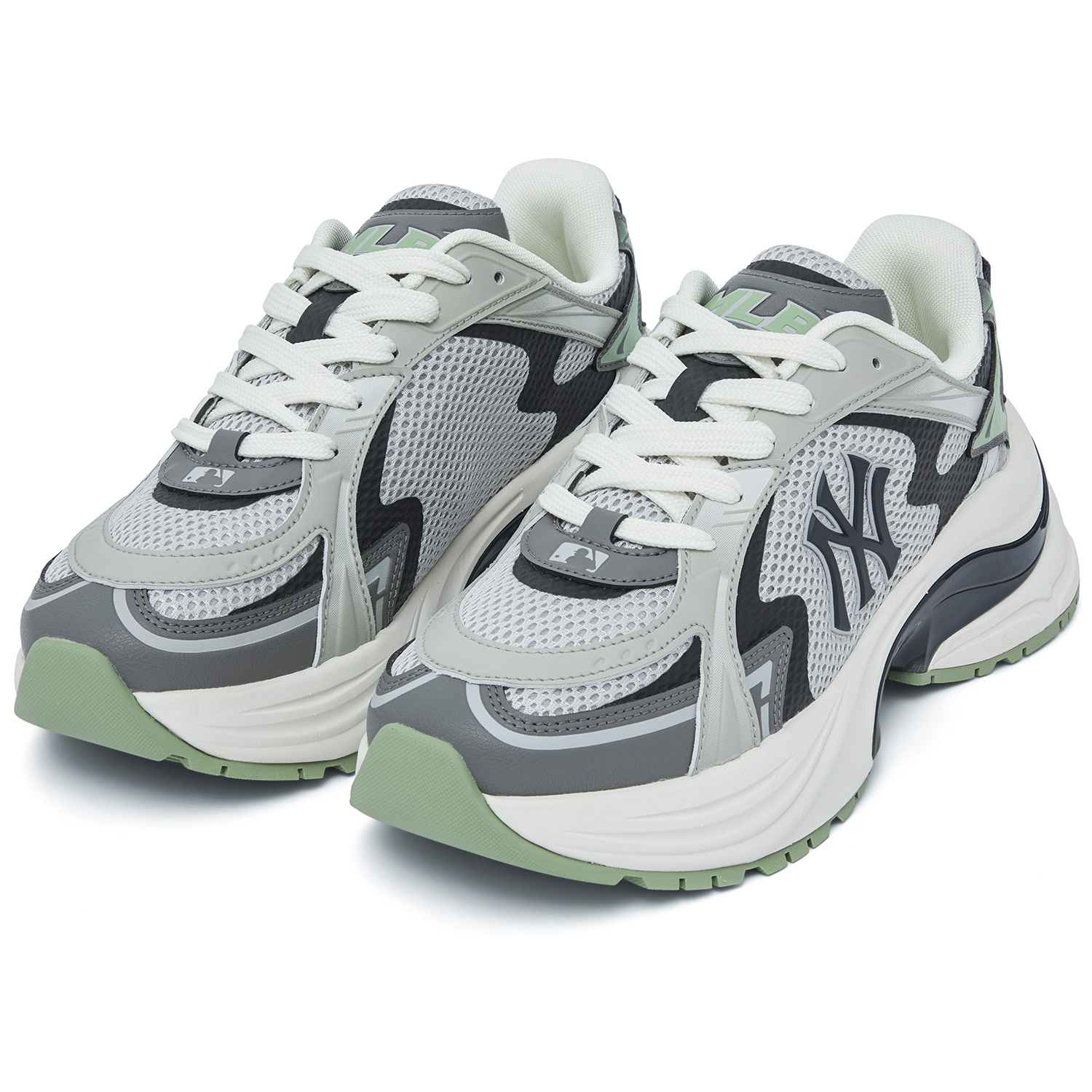 MLB Curve Runner Textile, Synthetic Leather Low top Running Shoes Unisex Mambo Green