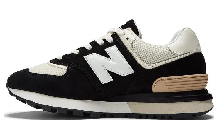 New Balance 574 Legacy Leather Breathable Low top Casual City Commuting Running Shoes Unisex Black White Brown