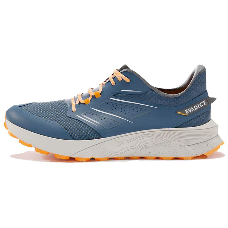 DECATHLON Cushioning Slip Resistant Abrasion Resistant Trail Running Shoes Men's Orange Gray