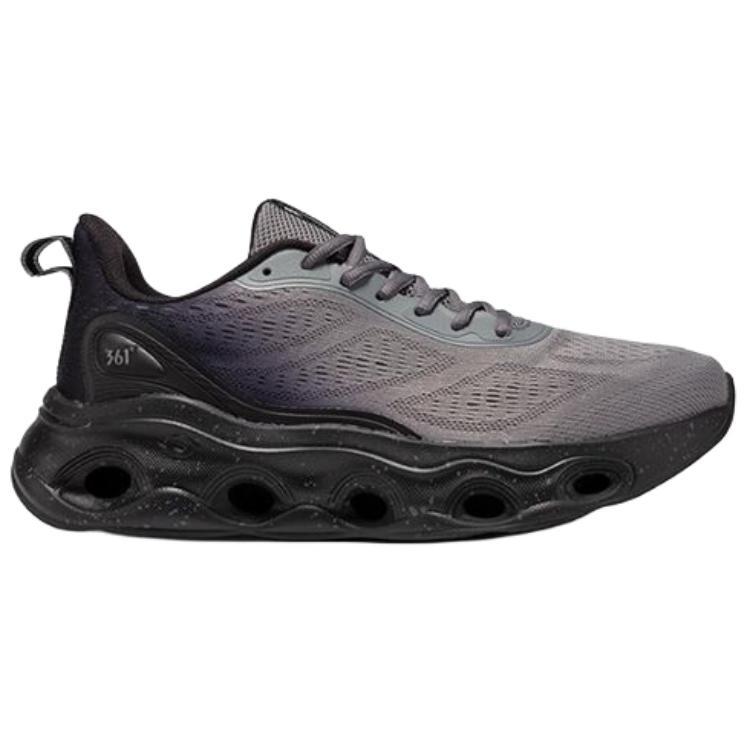361° Cushioning Slip Resistant Breathable Low top Long Distance Running Shoes Men’s Graphite Gray Obsidian Black