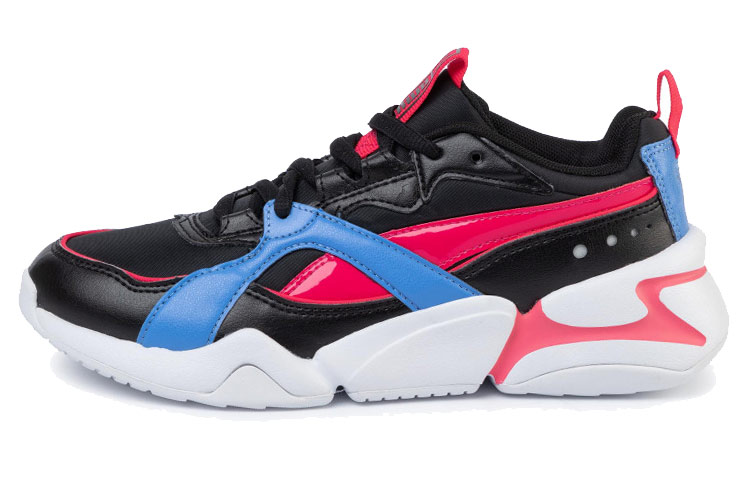 PUMA Nova Fabric Slip Resistant Abrasion Resistant Low top Running Shoes Women’s Black Pink Blue
