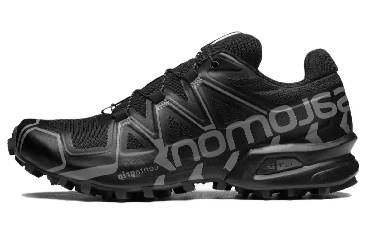 SALOMON Speedcross Offroad Comfortable Low top Running Shoes Unisex Black Gray