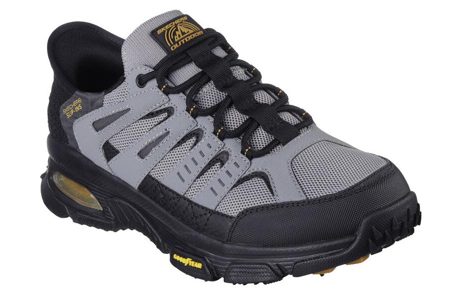 Skechers Abrasion Resistant Low top Running Shoes Men’s Black Gray