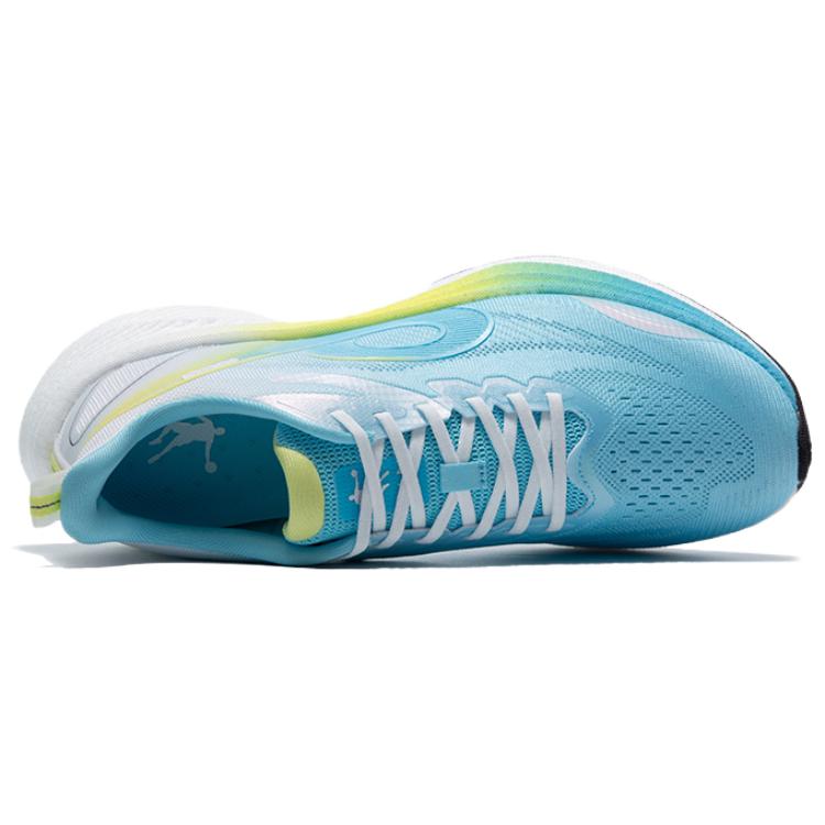 QIAODAN Light Speed 5.0 PLUS Cushioning Slip Resistant Low top Training Racing Running Shoes Men’s Blue White