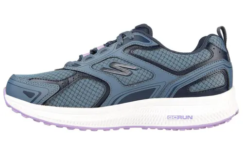 Skechers Go Run Consistent Comfortable Fabric Abrasion Resistant Breathable Low top Running Shoes Women's Blue Purple