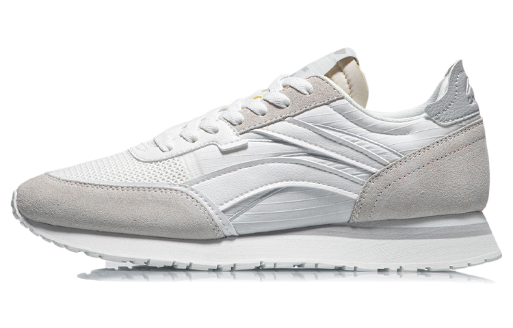 Li Ning ChengFeng Cushioning Slip Resistant Abrasion Resistant Lightweight Low top Running Shoes Men’s Mist White