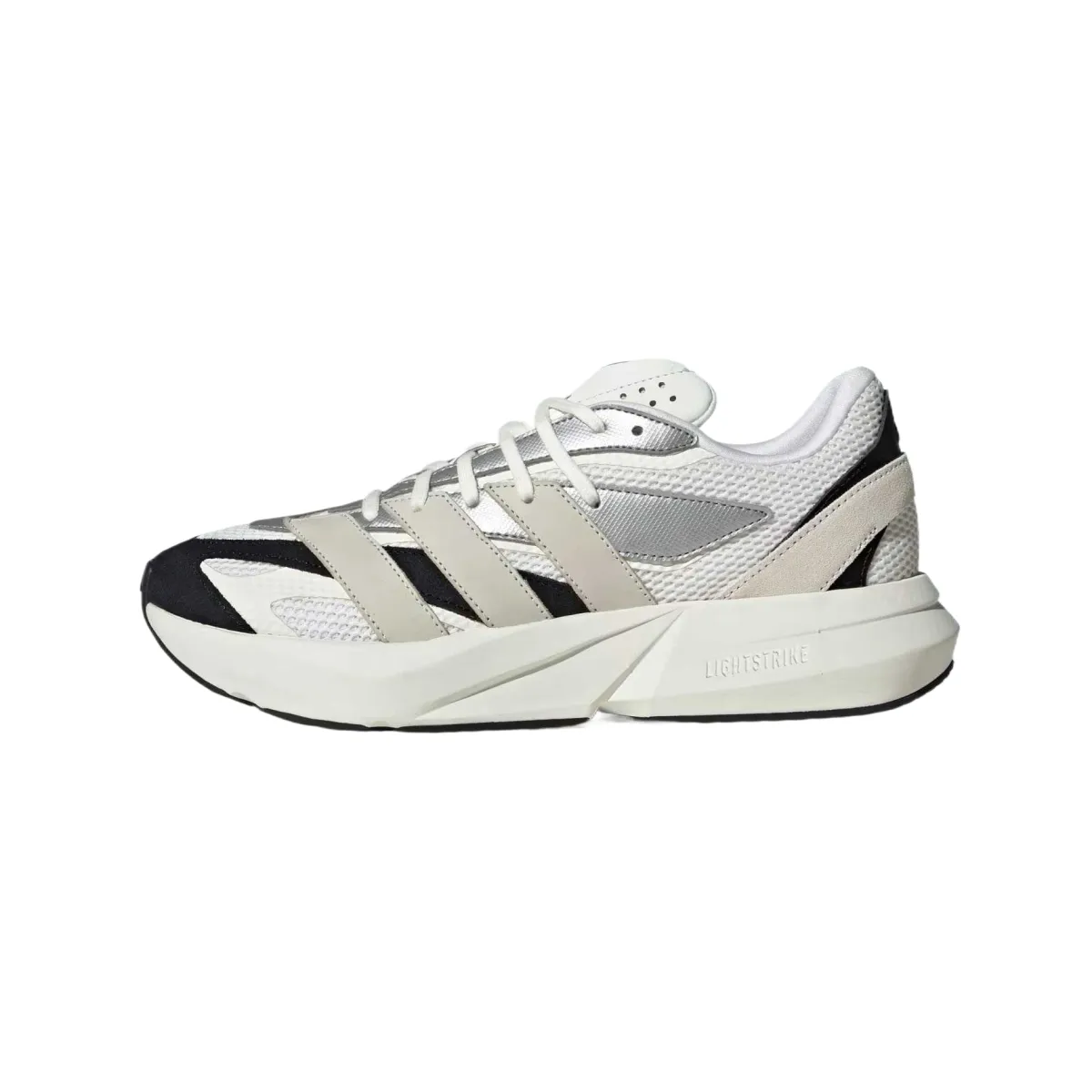 Adidas LIGHTBLAZE Low top Casual Running Shoes Unisex Cloud White Gray Metal Silver