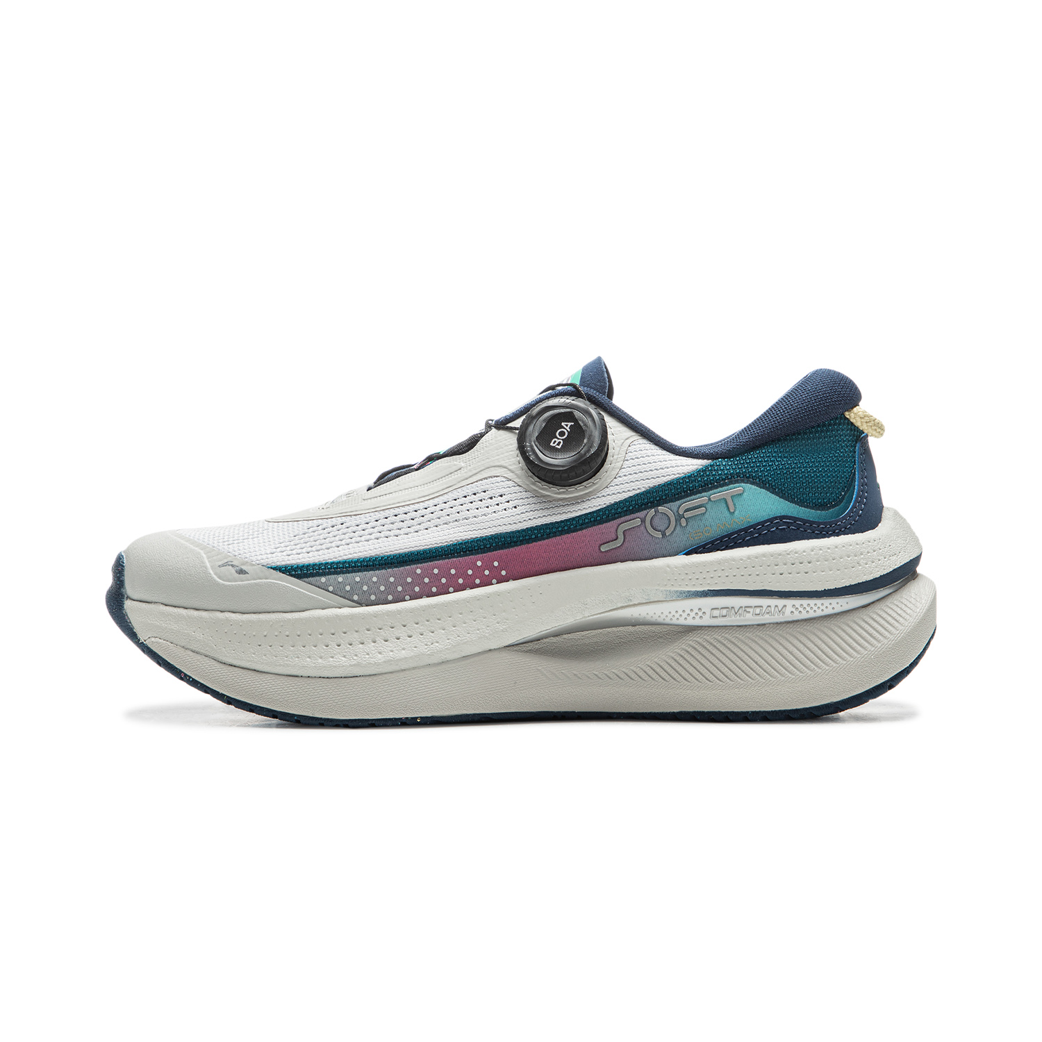 Li Ning Cushioning Slip Resistant Abrasion Resistant Breathable Support Rebound Low top Running Shoes Women’s Blue