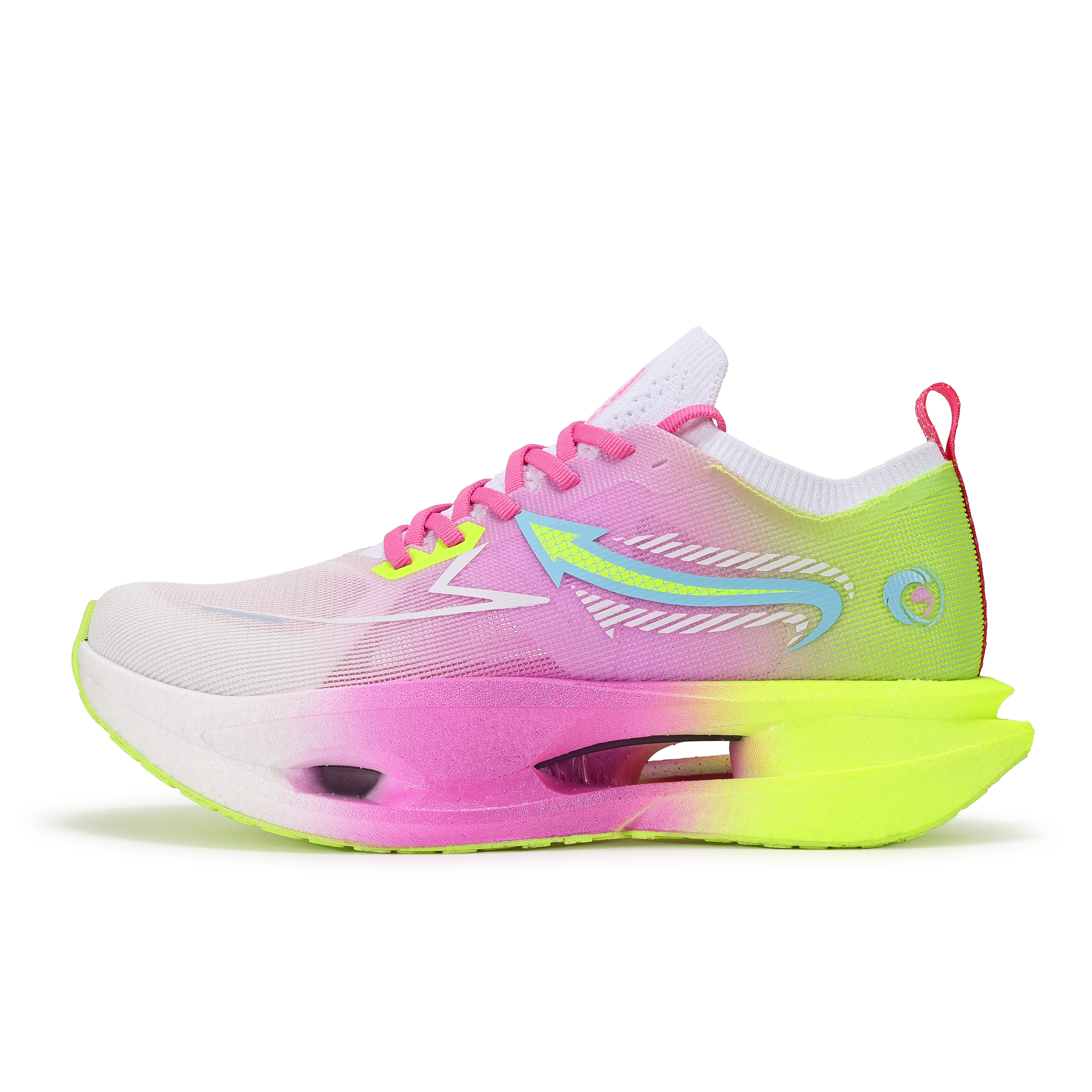 JINGYE Breathable, Impact Resistant, Lightweight Low top Marathon Running Shoes Unisex Hot And Spicy Electric