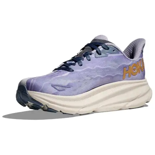 HOKA ONE ONE Clifton 9 Breathable And Resilient Running Shoes Women's Purple Blue