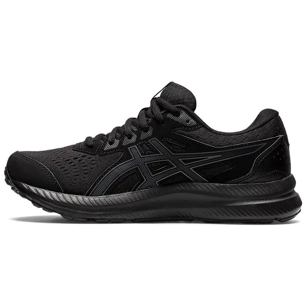 Asics Gel Contend 8 Abrasion Resistant Low top Casual Running Shoes Women's Black